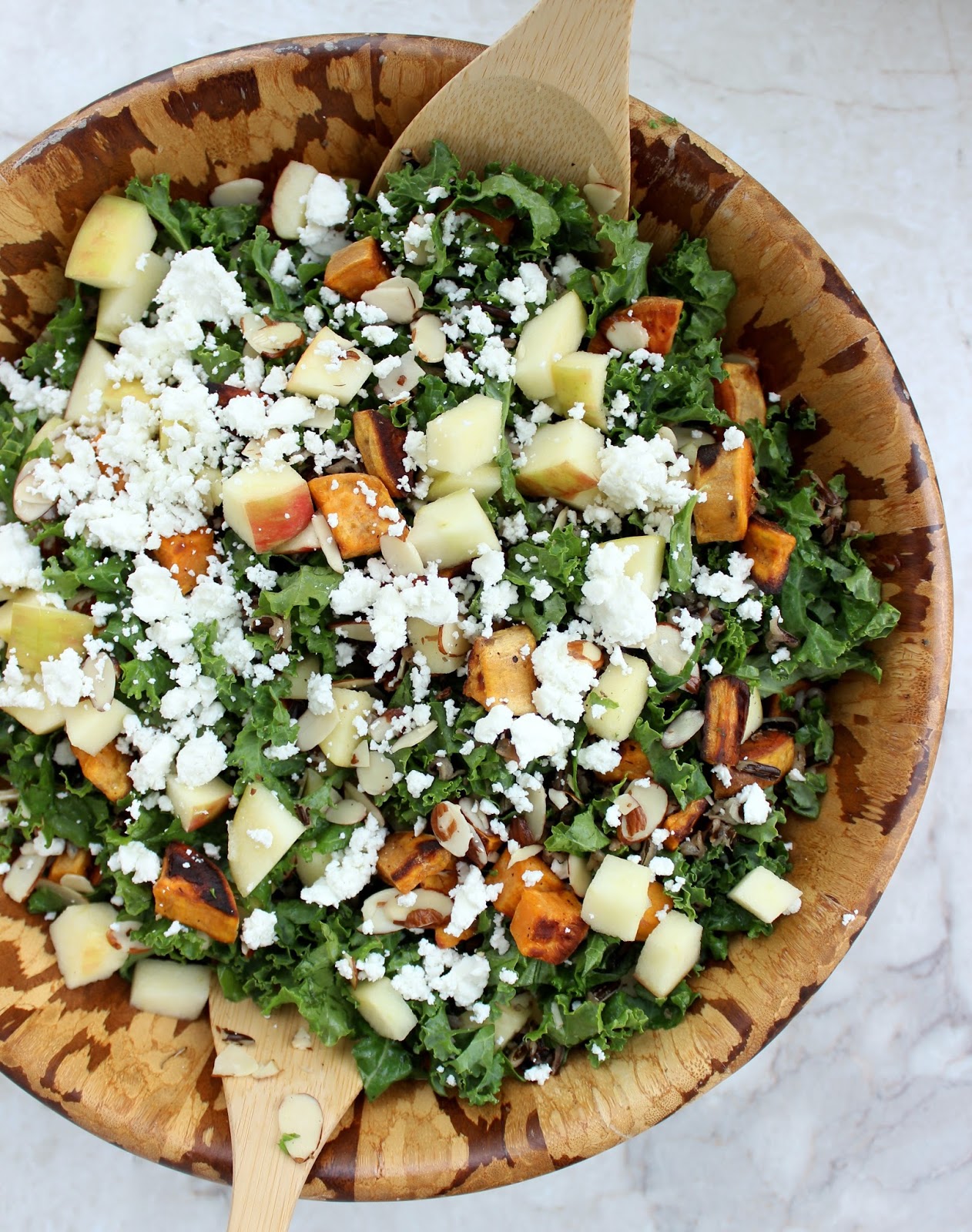 Stew or a Story Kale Salad with Wild Rice, Sweet potatoes, Apples