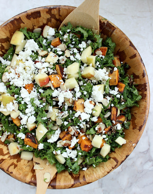 Stew or a Story Kale Salad with Wild Rice, Sweet potatoes, Apples