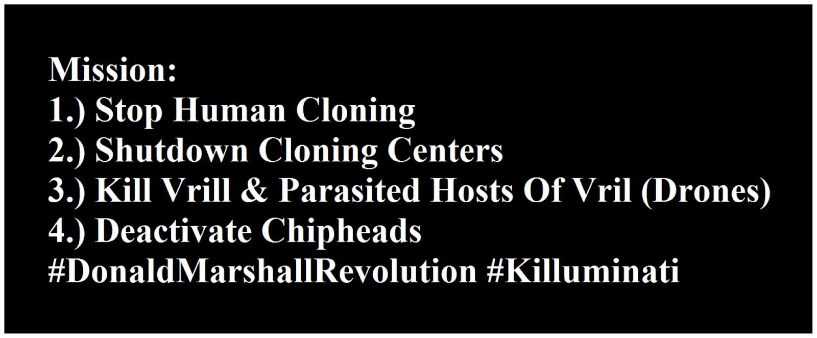 #DONALDMARSHALLREVOLUTION #KILLUMINATI