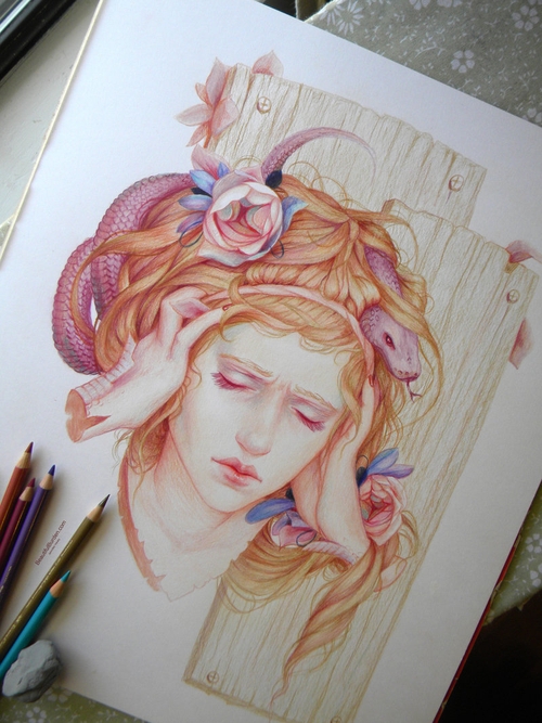 02-Sensory-Overload-Jennifer-Healy-Traditional-Art-Color-Pencil-Drawings-www-designstack-co