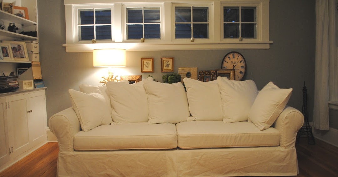 Cozy Cottage Slipcovers Pillow Back Sofa Slipcover