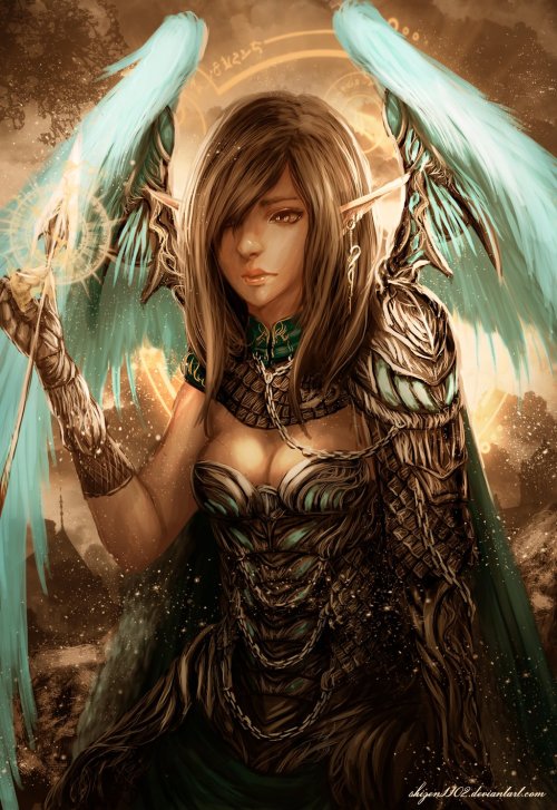 As belas mulheres nas ilustrações de fantasia de Reign Tran Thang Quang Tran (Reign Lynelle) shizen1102 deviantart ilustrações fantasia mulheres anime