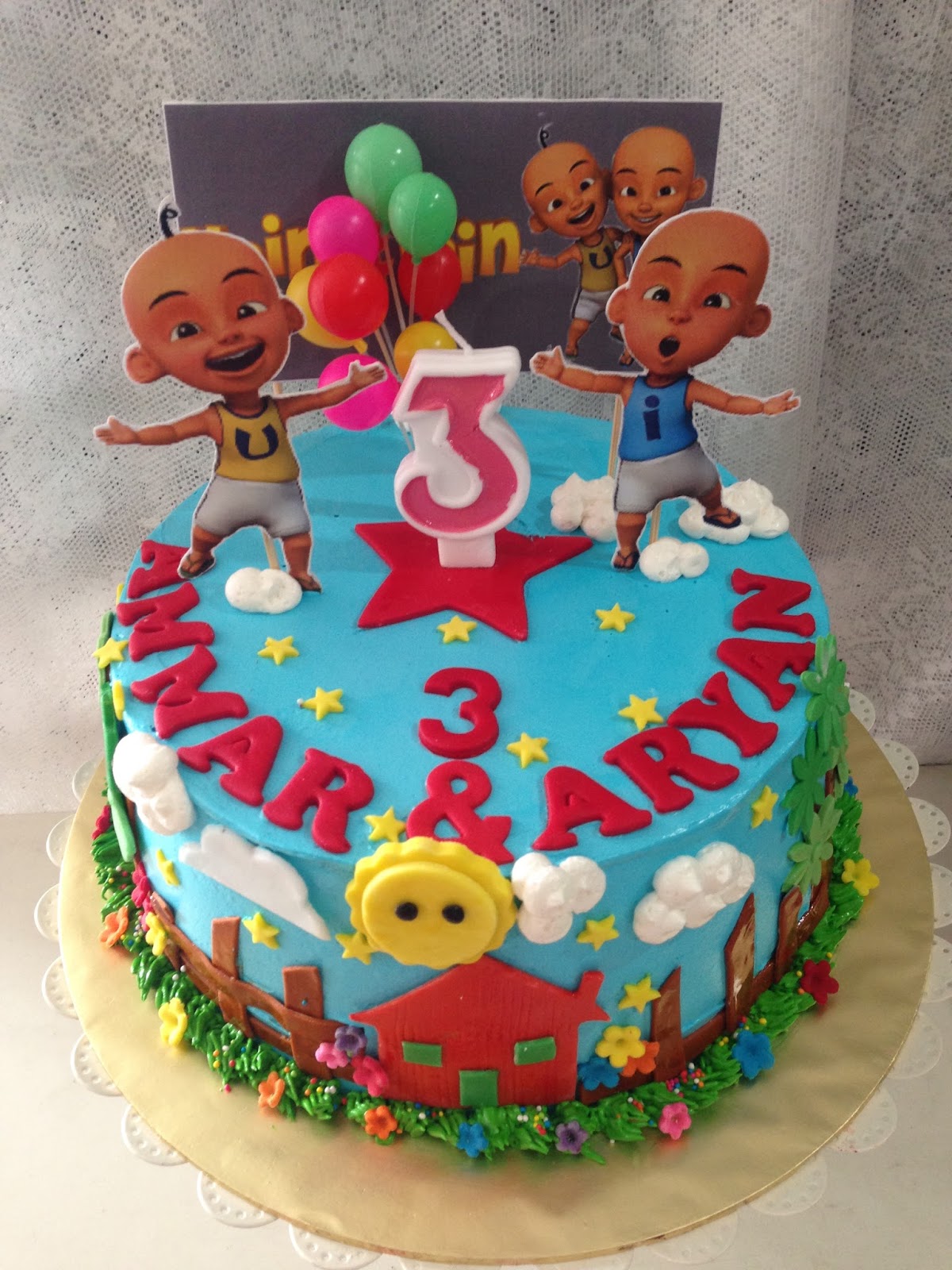 ninie cakes house Upin & Ipin Birthday Cakes Theme