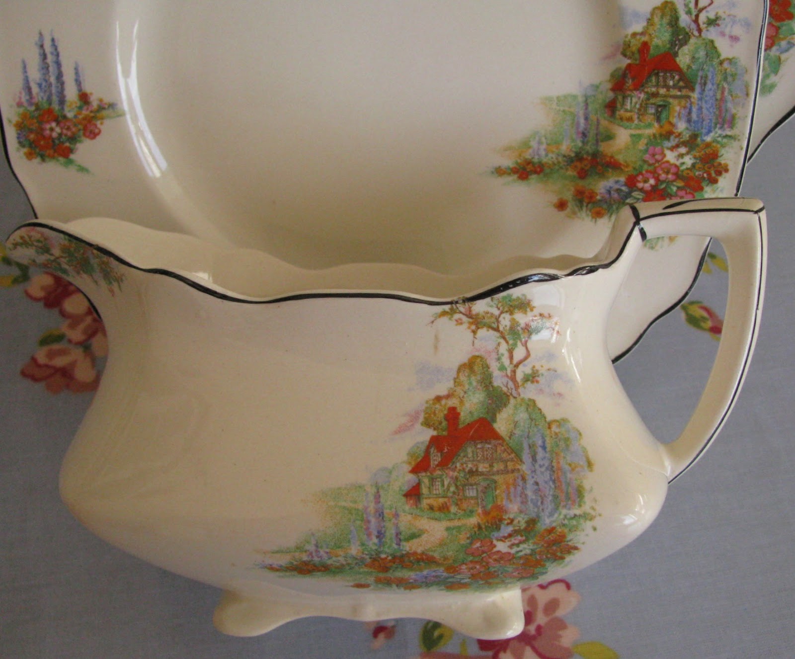 Shortbread & Ginger Pretty Cottage Garden Plates