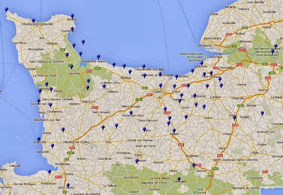 Carte de Normandie Avuedoiseau