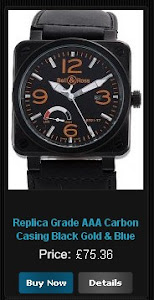 Replica Grade AAA Carbon Casing Black Gold & Blue