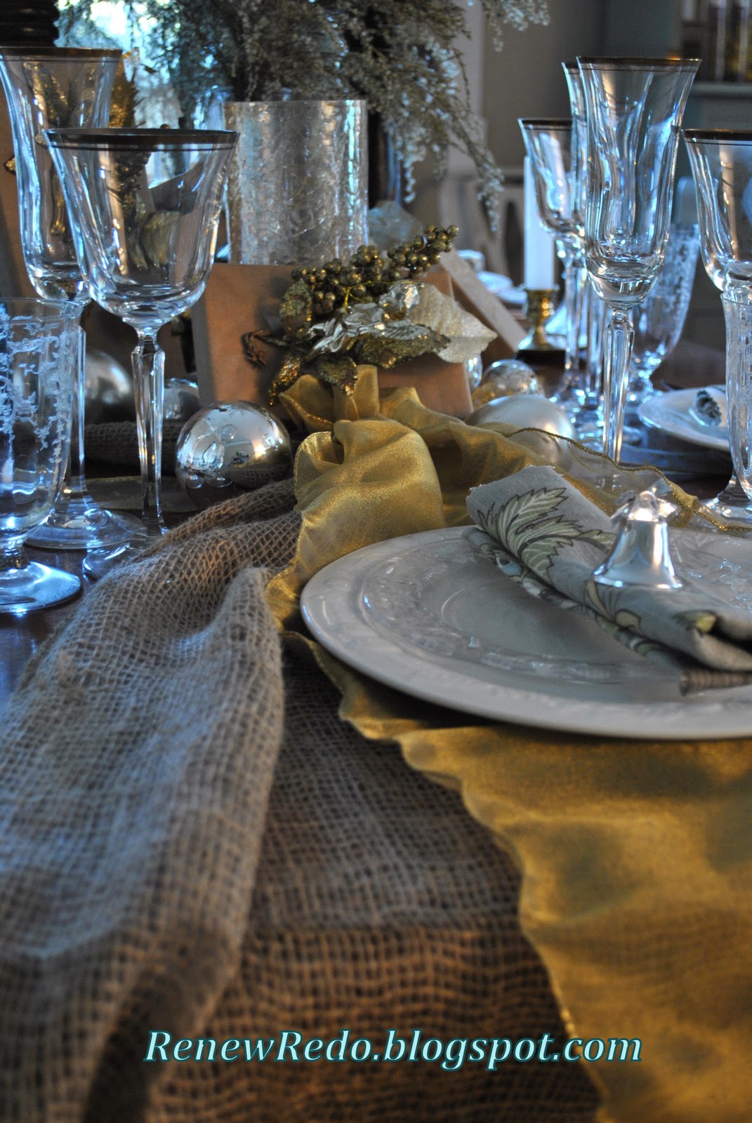 ReNew ReDo! Washing Burlap And Putting It On The Table