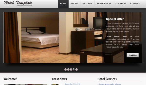 Free Hotel Web Template Download