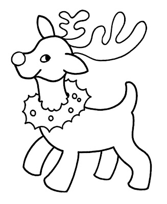 Reindeer Coloring Pages on Cartoon Reindeer Coloring Pages 3 Jpg