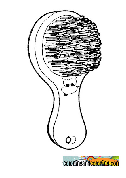 hair brush coloring page printable