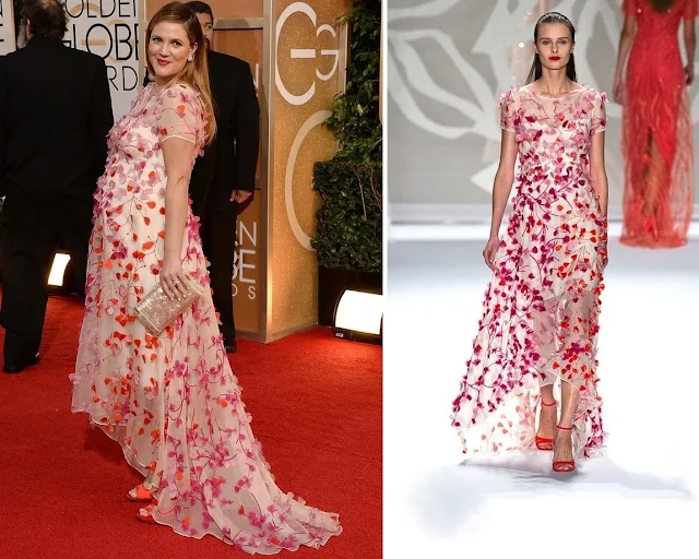 Drew Barrymore in Monique Lhuillier – 2014 Golden Globe Awards