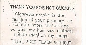 Angrivated: Thank you for not smoking