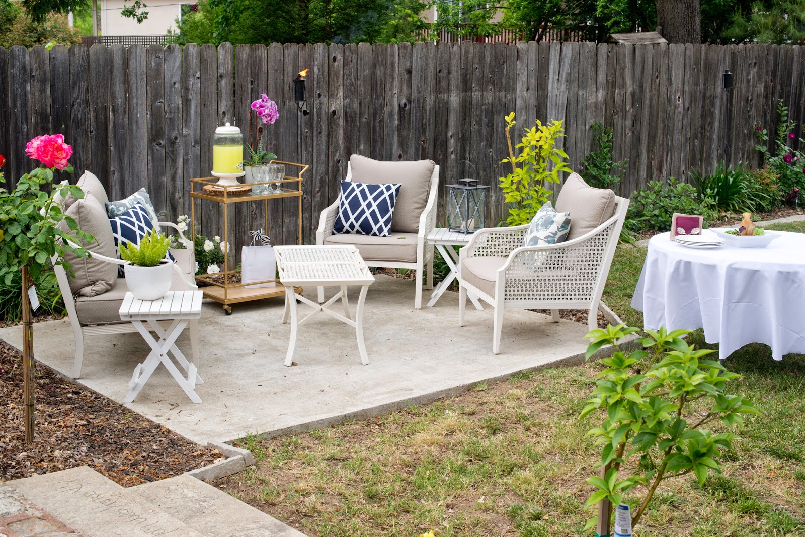 Domestic Fashionista Backyard Patio Dinner Party