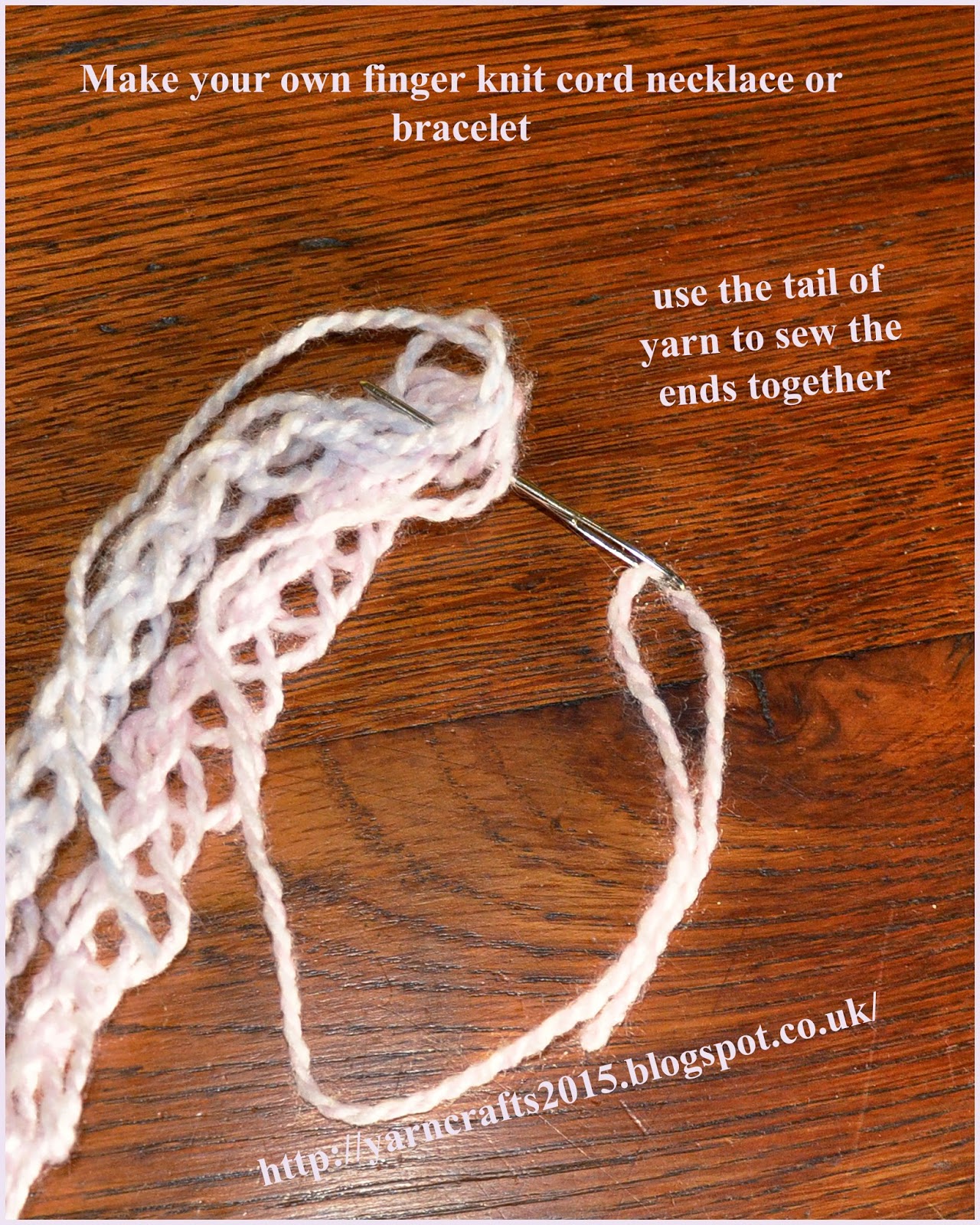 Yarn Crafts from Ann's Yarn Barn Make Your Own Finger Knit Bracelet