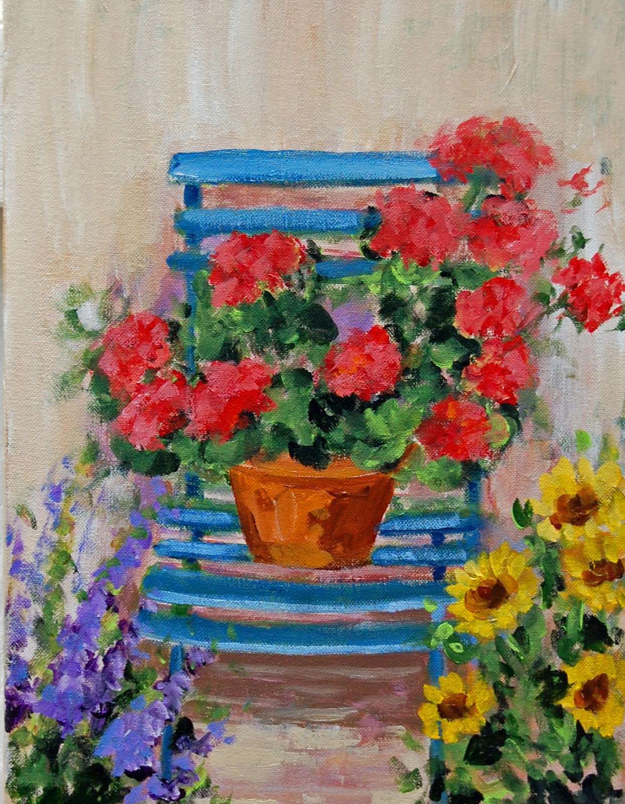 My Painted Garden: Inspirations for Painting A Blue Chair