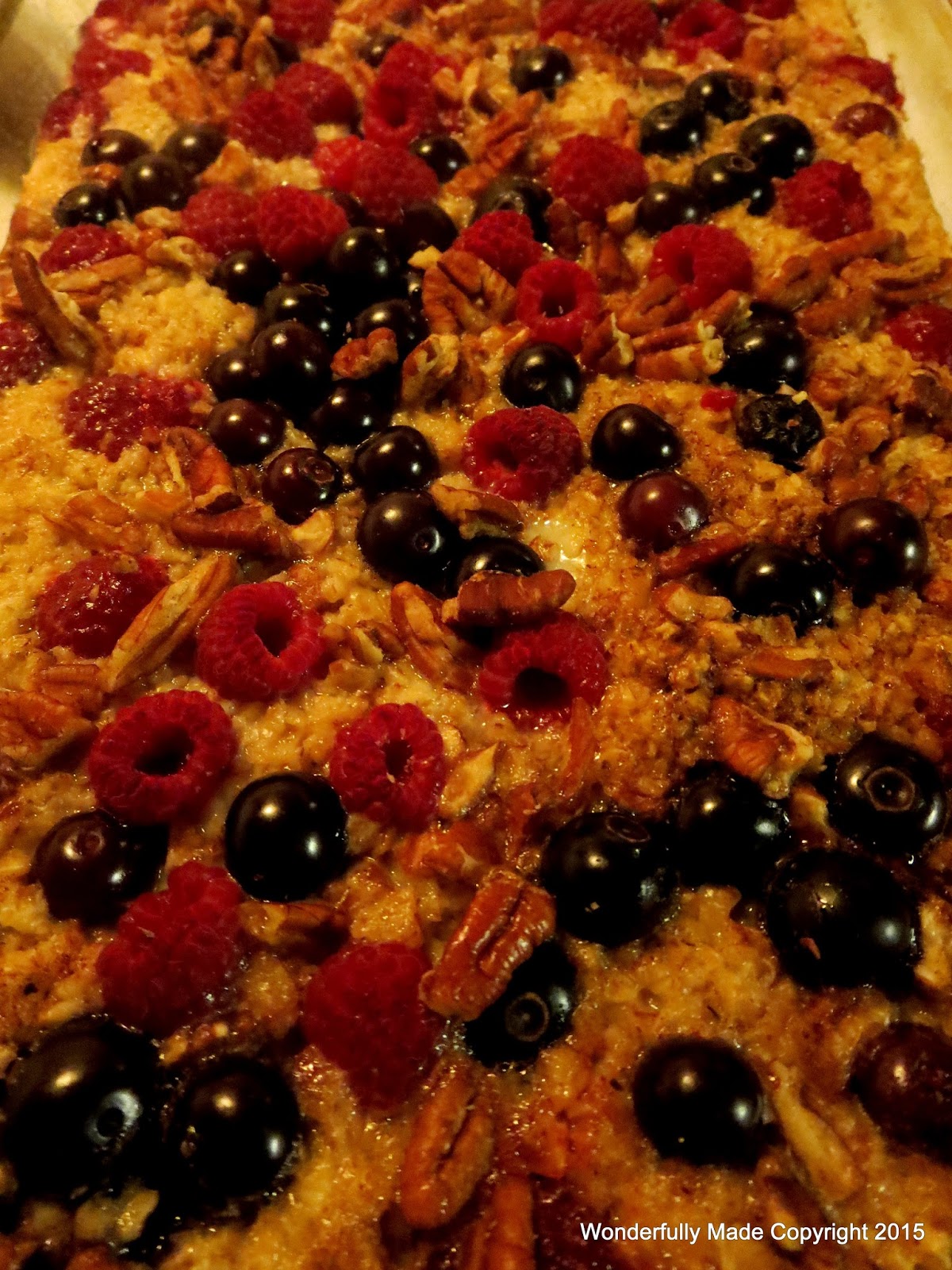 "Wonderfully Made" Baked Honey Berry Oatmeal
