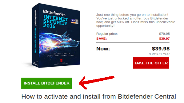 طريقة الحصول على برنامج Bitdefender Internet Security 2016 مجانا