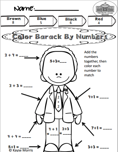 Once upon a president... President's day Color Barack by Number