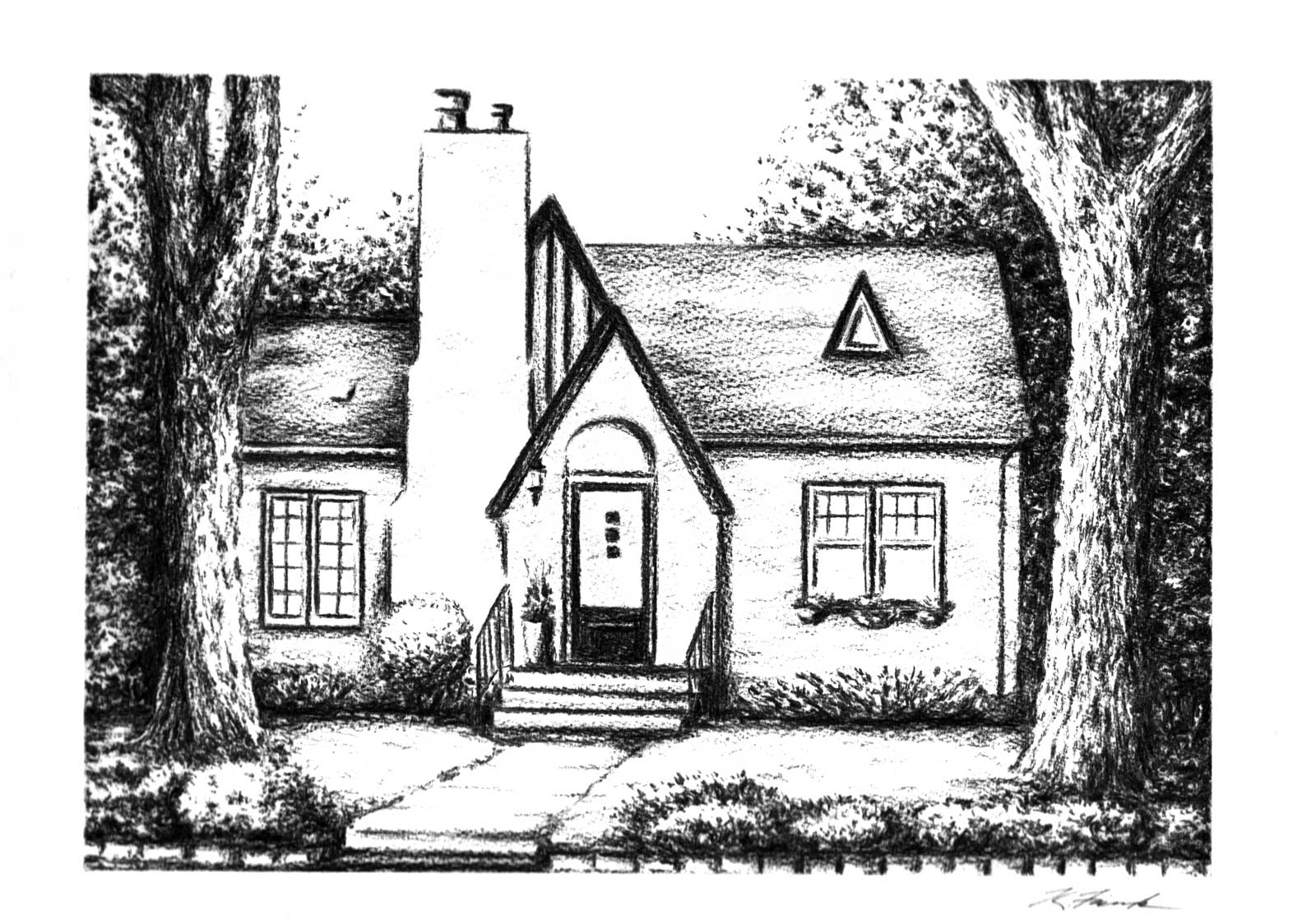 Kyle Frink Sketch Blog Charcoal House Commissions