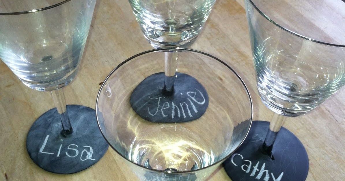 Paint Ideas Chalk Board Wine Glasses Finished Look