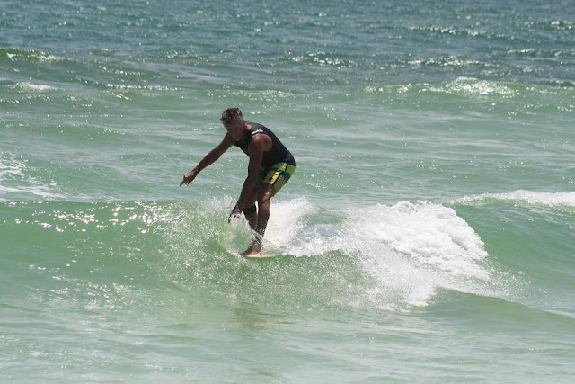 Kendall Roose hanging five at Pensacola Beach on Sunday May 13, 2012