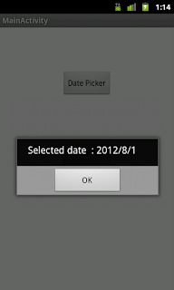 Date Picker selected value
