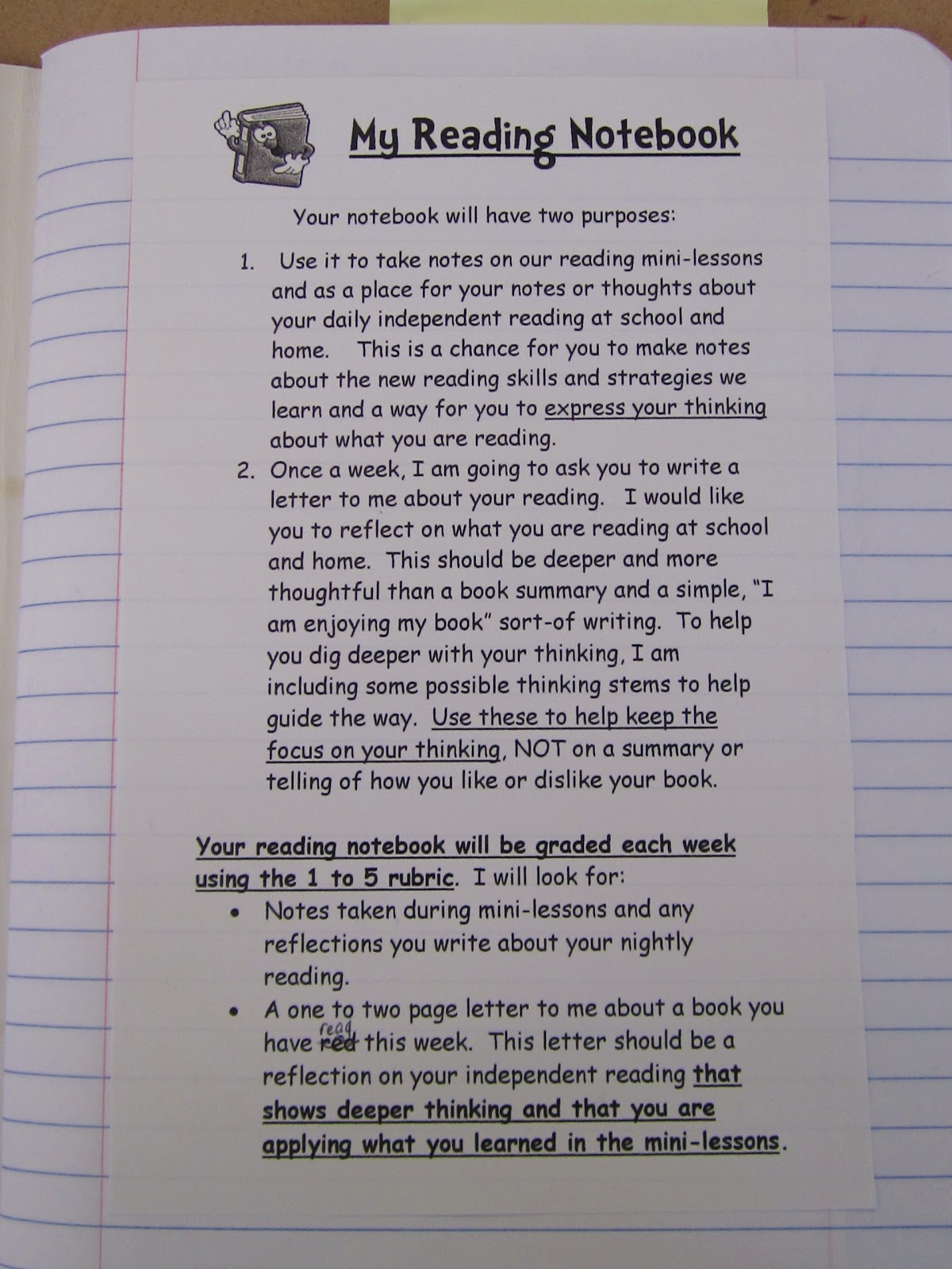 Teaching My Friends! My Reading Notebooks