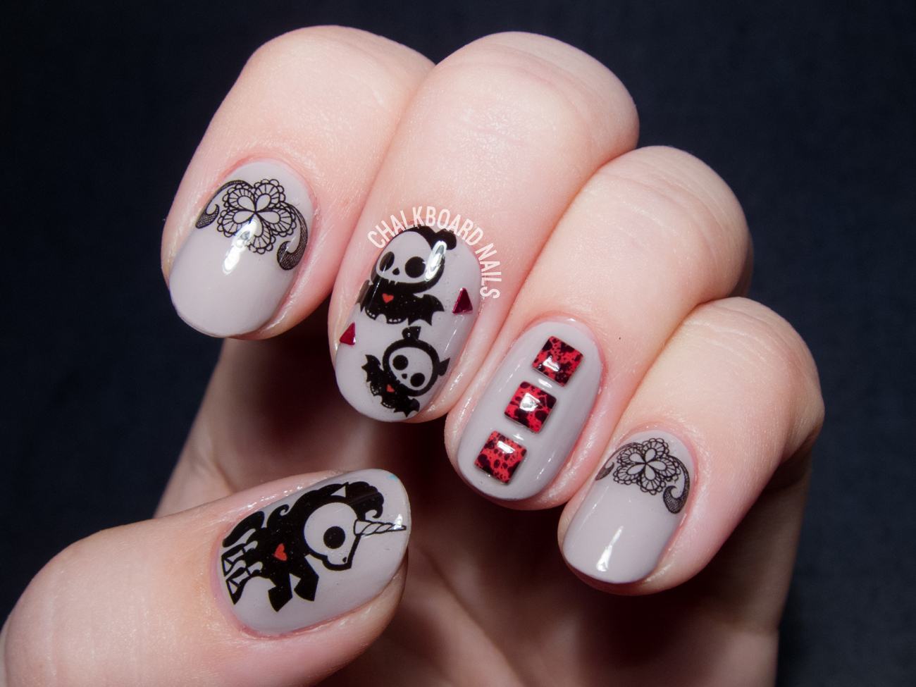 Nail Pop x Skelanimals Decals Chalkboard Nails Nail Art Blog