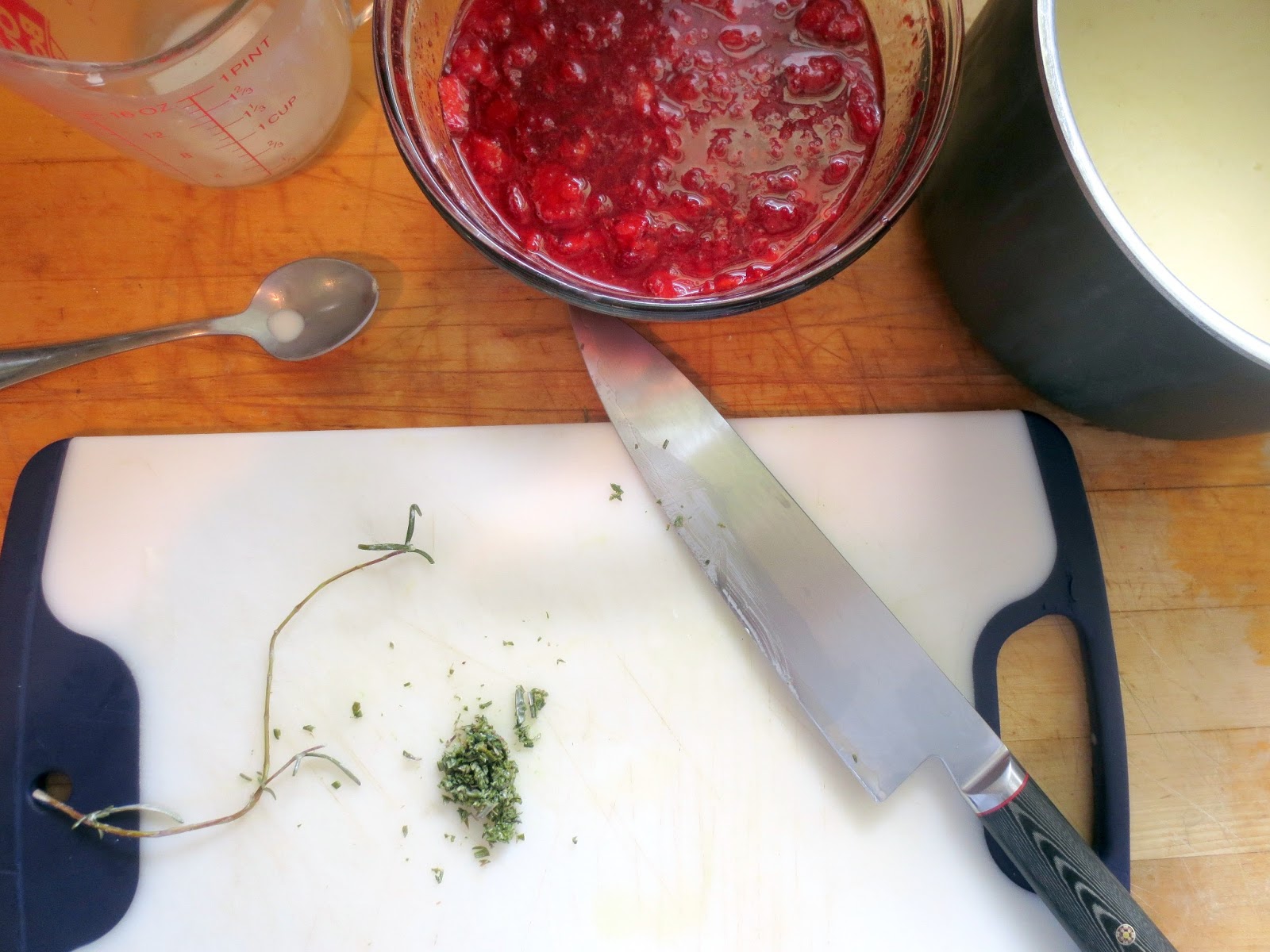 The Owl with the Goblet Strawberry Rosemary Ice Cream