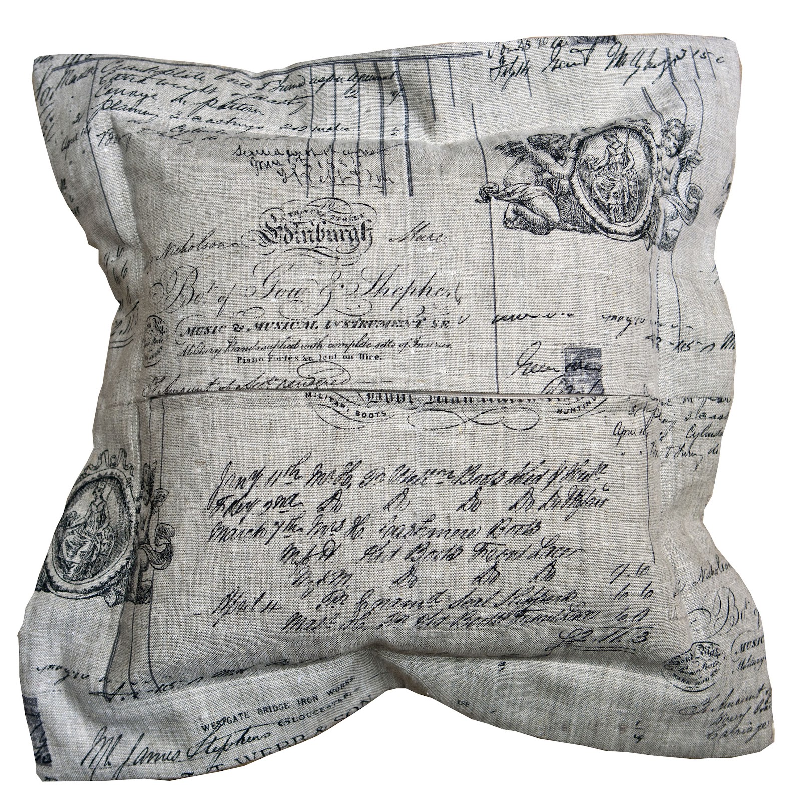 needles and lemons Oxford border wtih hidden zip a tutorial