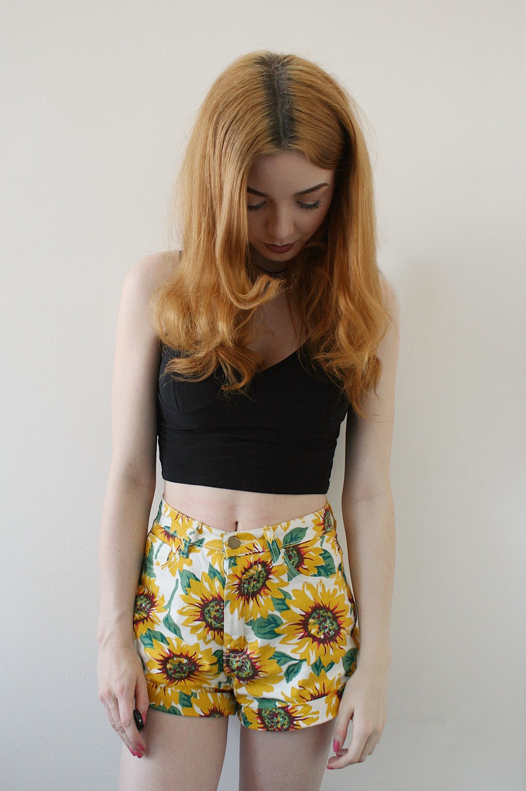 American Apparel sunflower shorts