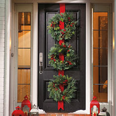 Christmas door decorating front decoration elegant designs fantastic site Pine Cones and Acorns: Front Doors: Decorating for Christmas