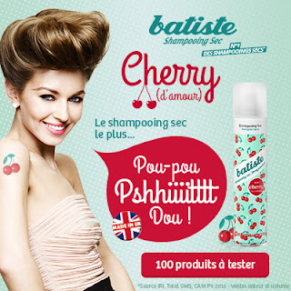 Testeur Produit Cherry de Batiste Shampooing Sec Testeur Produit Cherry de Batiste Shampooing Sec