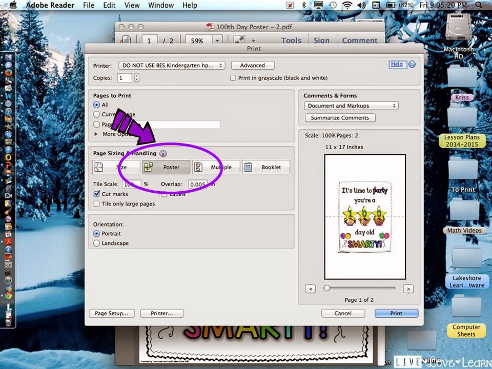 How to print a Poster