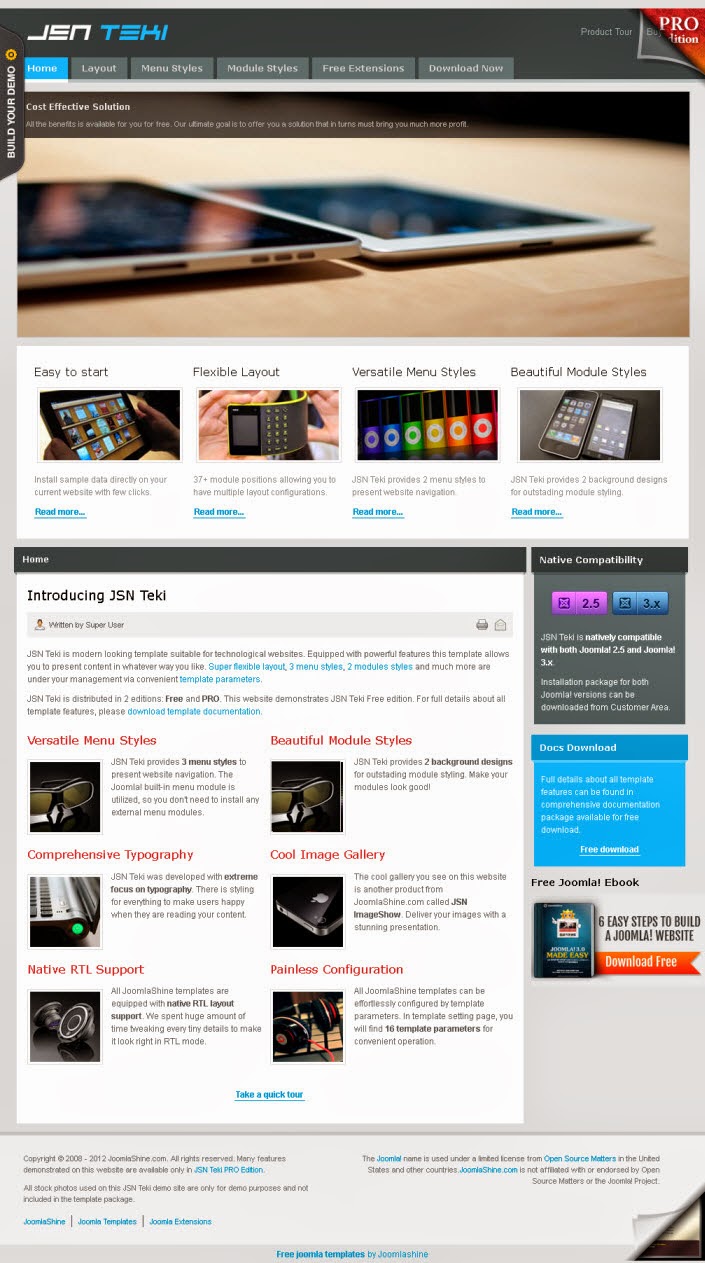 JSN Teki Template Joomla 3.X Free Template joomla 4