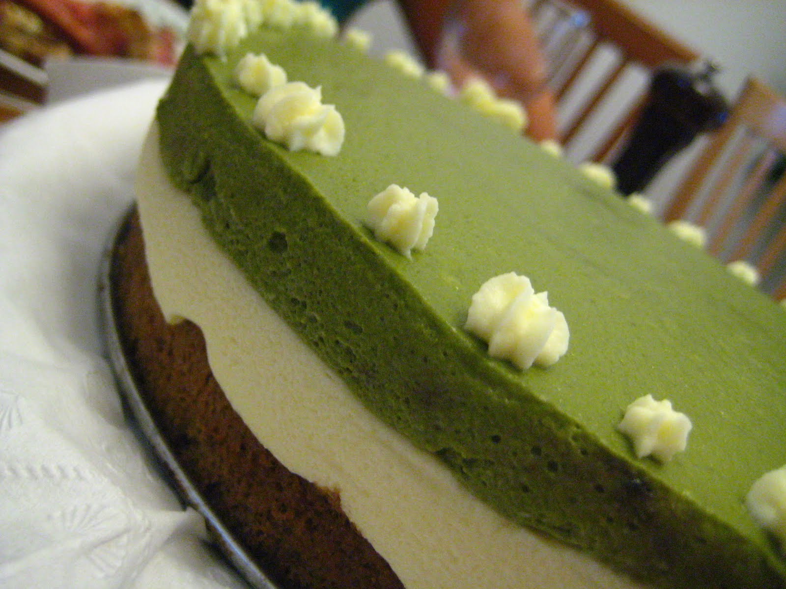The Louie Family Food Blog! Matcha Green Tea Mousse Cake