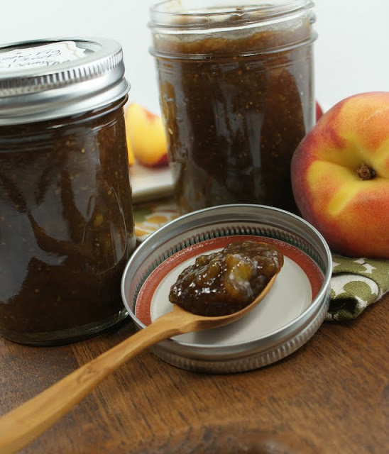 Authentic Suburban Gourmet Green Fig, Peach and Balsamic Jam