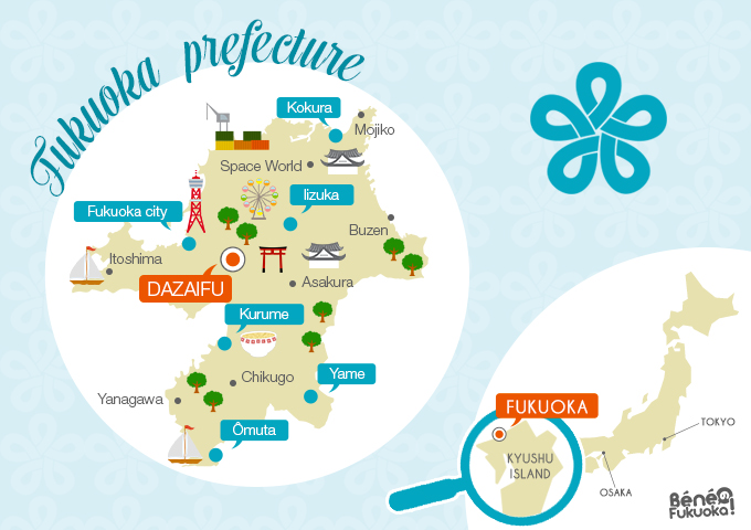 Fukuoka map - Dazaifu Fukuoka map - Dazaifu