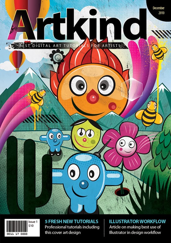 Vector Style Magazine Cover in Photoshop Vector Style Magazine Cover in Photoshop