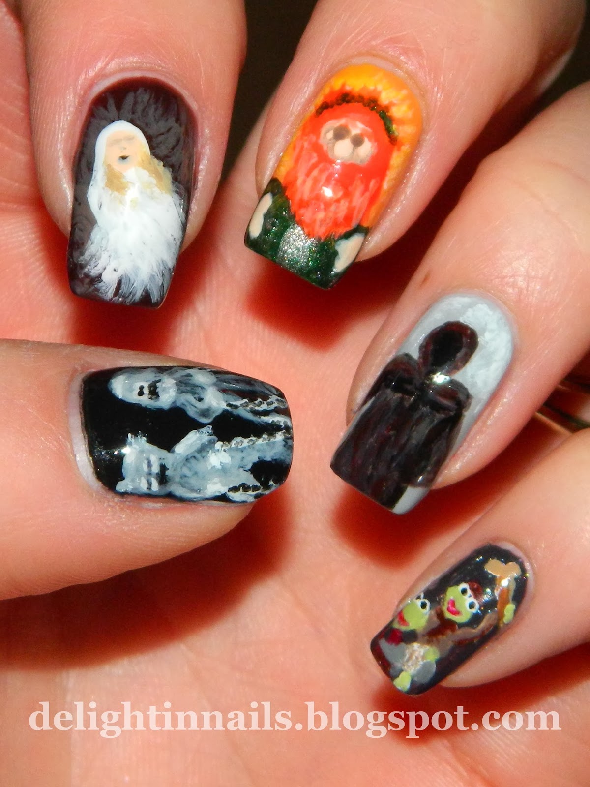 delight in nails christmas winter challenge day 4 ghost of christmas past muppets