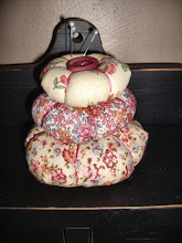 PINK & CREAM FLORAL 3 TIERED PIN CUSHION