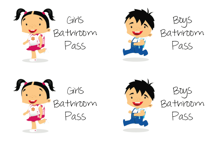 bathroom pass template