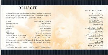 Renacer CD Portada Interiore D