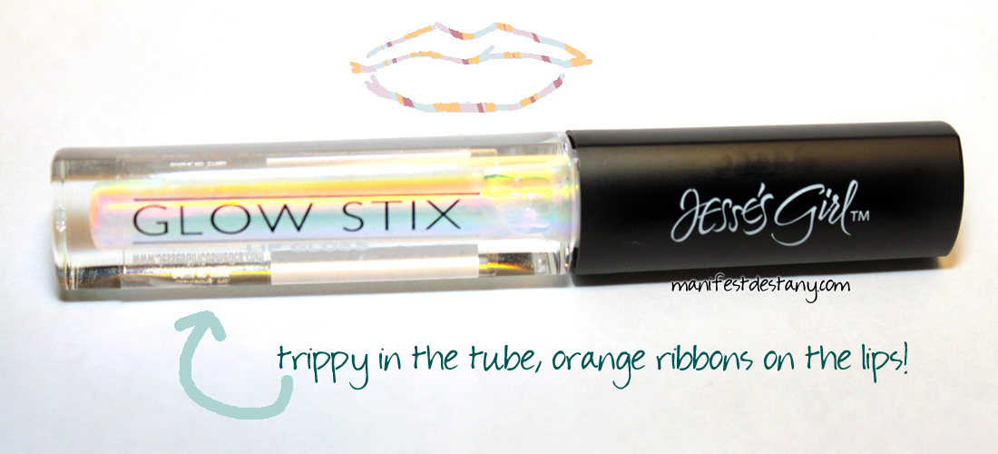 Jesse's Girl Glow Stix lip gloss in Tangerine swatches+review Confessions of a Sarcastic Mom
