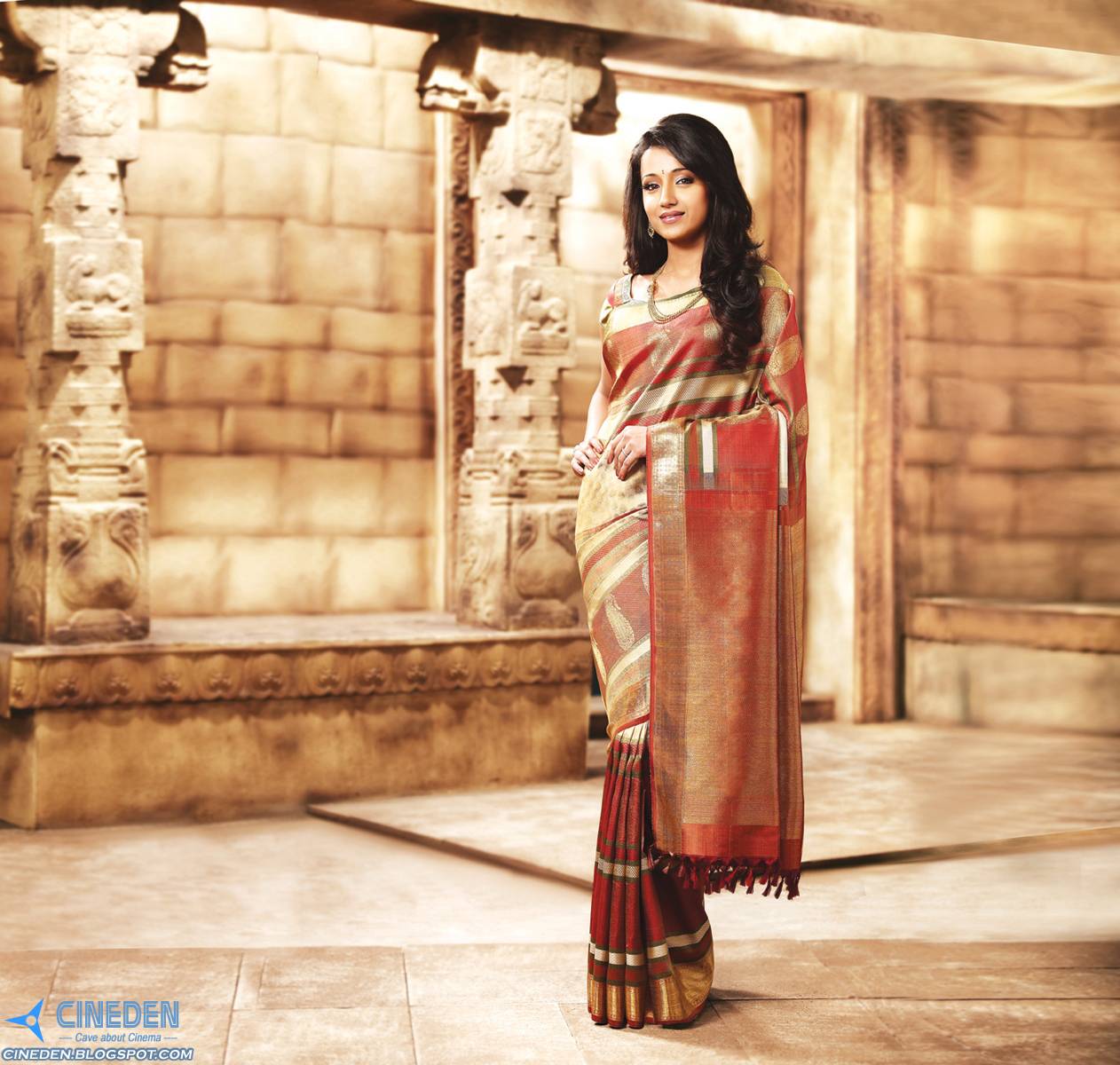 Trisha Krishnan hot Stills in Silk Saree from Pothys Advertisement Trisha Krishnan hot Stills in Silk Saree from Pothys Advertisement