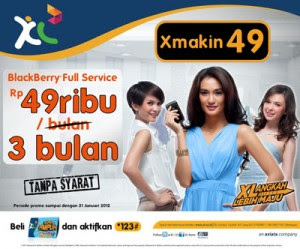 Cara Daftar Promo BlackBerry Full Service XL Rp 49 Ribu 3 Bulan