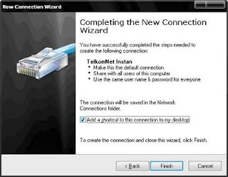 setting koneksi dial-up TelkomNET Instan - sekedar kabar