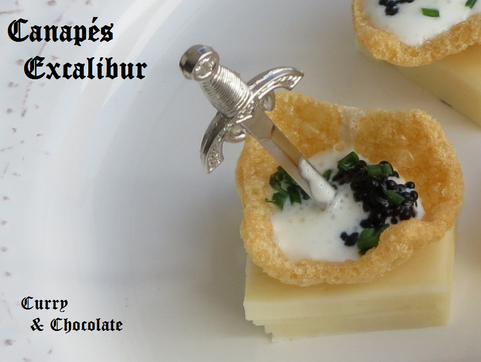 Curry y Chocolate Canapés Excalibur