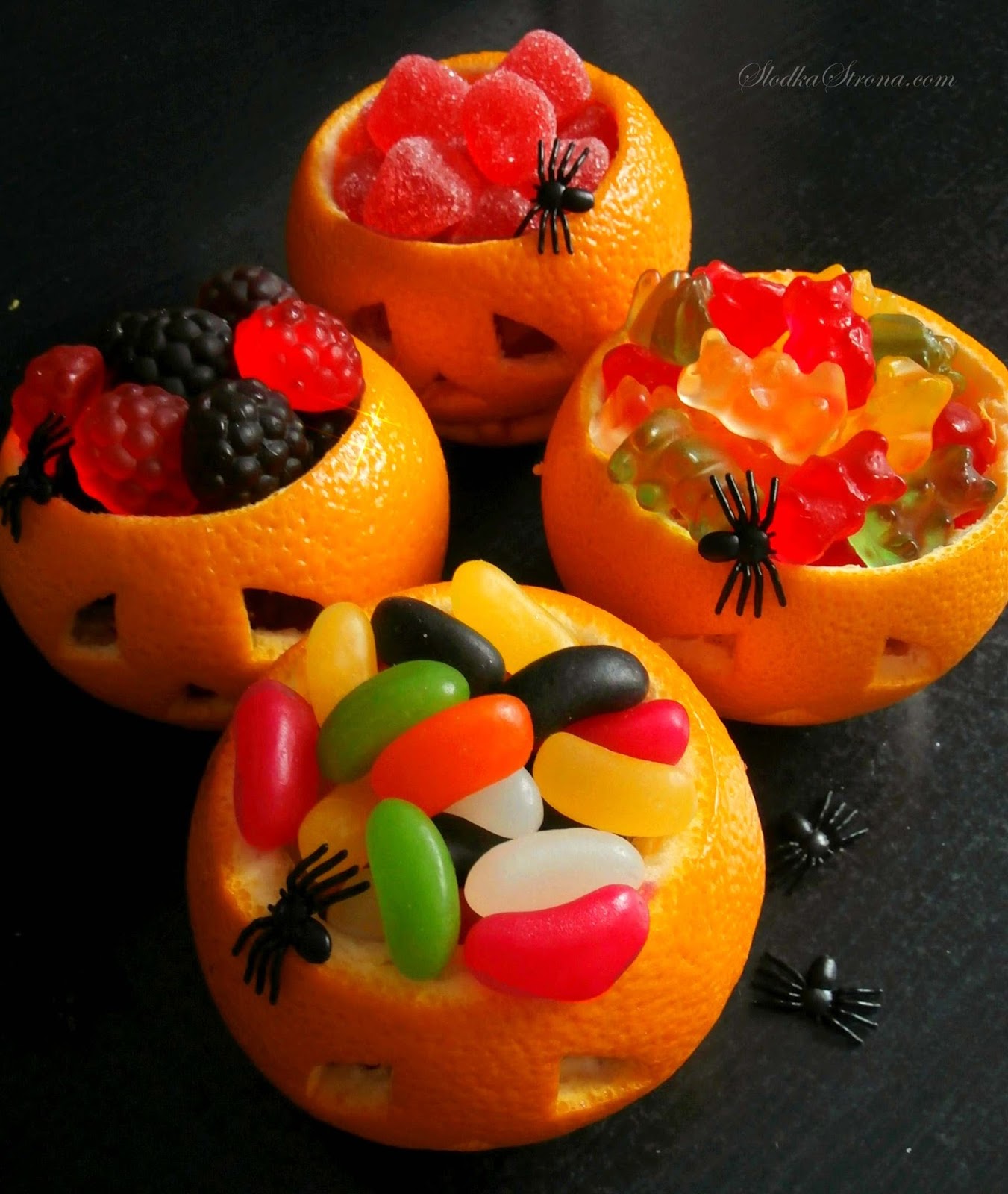 Dynie z Pomarańczy na Słodycze i Przekąski - Halloween