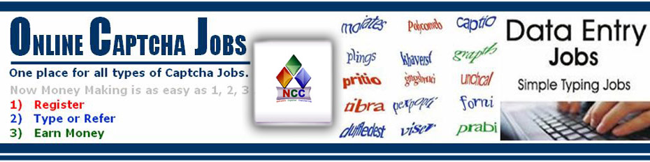 NCC Online data entry Job at Home base